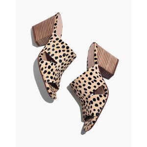 NWT Made well The Tessa Mule Shoe Leopard Calf Hair Slip On Size 7 $148.00